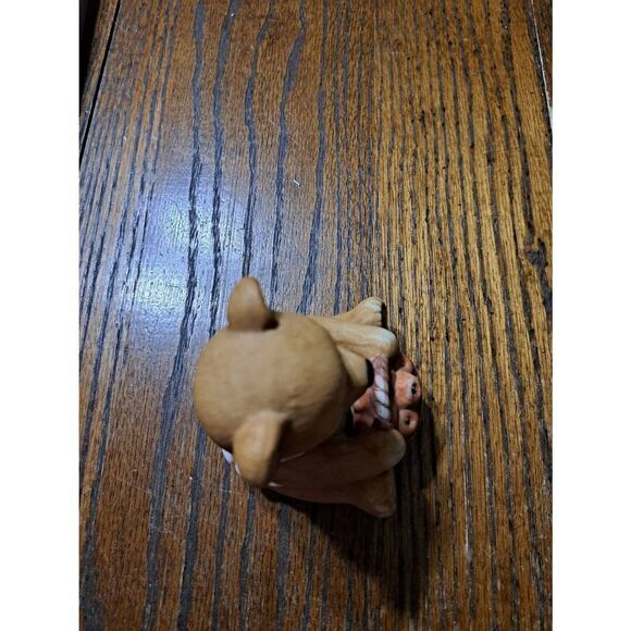 Vintage Homco Home Interiors 1405 Harvest Bear Figurine with Apple Basket - Picture 5 of 6